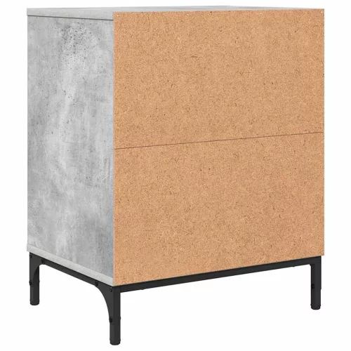 Éjjeliszekrények 2 pcs Beton szürke 49 x 36 x 61 cm Faanyag