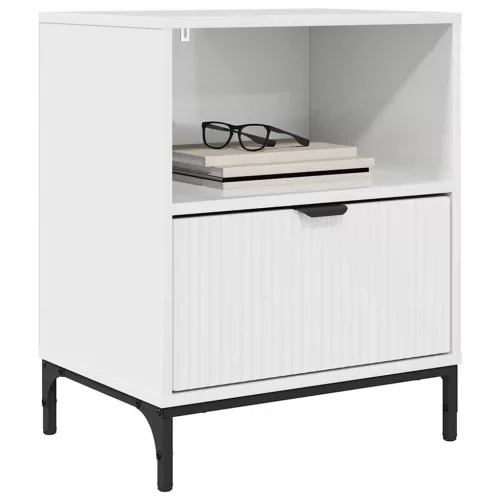 Éjjeliszekrények 2 pcs Magasfényű fehér 49 x 36 x 61 cm Faanyag