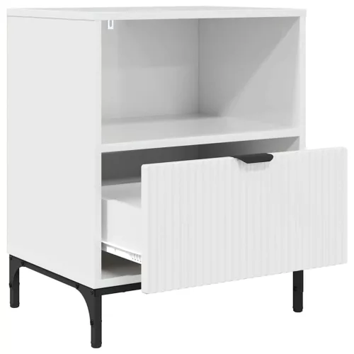 Éjjeliszekrények 2 pcs Magasfényű fehér 49 x 36 x 61 cm Faanyag
