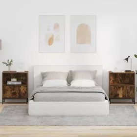   Éjjeliszekrények 2 pcs Füstölt tölgy 49 x 36 x 61 cm Faanyag