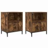 Éjjeliszekrények 2 pcs Füstölt tölgy 49 x 36 x 61 cm Faanyag