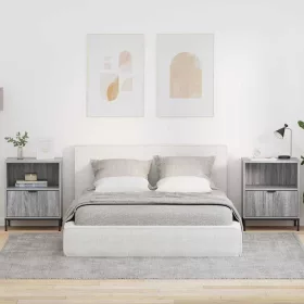   Éjjeliszekrények 2 pcs Szürke sonoma 49 x 36 x 61 cm Faanyag