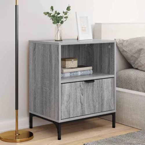 Éjjeliszekrények 2 pcs Szürke sonoma 49 x 36 x 61 cm Faanyag