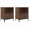Éjjeliszekrények 2 pcs barna tölgy 49 x 36 x 61 cm Faanyag