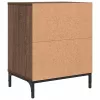 Éjjeliszekrények 2 pcs barna tölgy 49 x 36 x 61 cm Faanyag