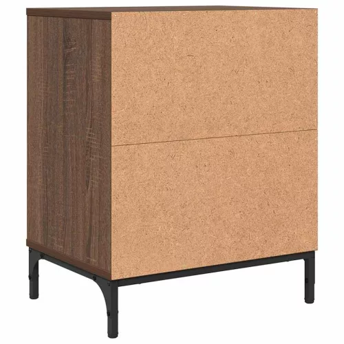 Éjjeliszekrények 2 pcs barna tölgy 49 x 36 x 61 cm Faanyag