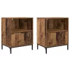 Éjjeliszekrények fiókkal 2 pcs Régi fa 49 x 36 x 61 cm Faanyag