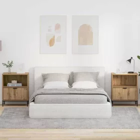   Éjjeliszekrények 2 pcs kézműves tölgy 49 x 36 x 61 cm Faanyag