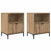 Éjjeliszekrények 2 pcs kézműves tölgy 49 x 36 x 61 cm Faanyag