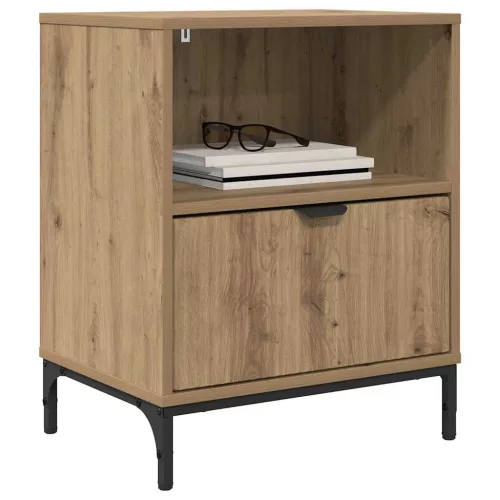 Éjjeliszekrények 2 pcs kézműves tölgy 49 x 36 x 61 cm Faanyag