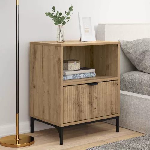 Éjjeliszekrények 2 pcs kézműves tölgy 49 x 36 x 61 cm Faanyag