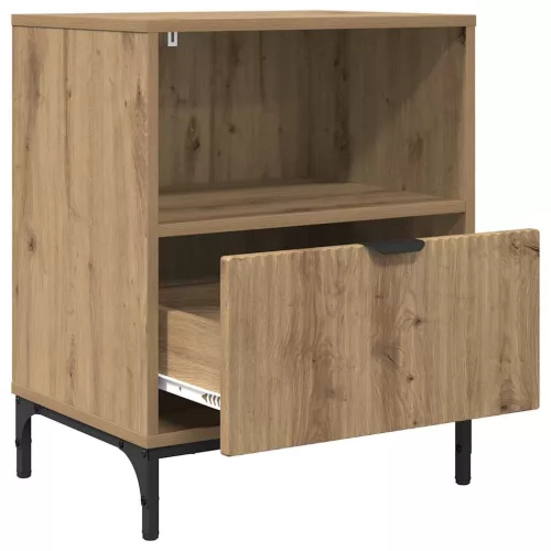 Éjjeliszekrények 2 pcs kézműves tölgy 49 x 36 x 61 cm Faanyag