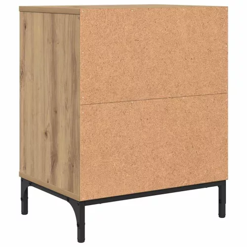 Éjjeliszekrények 2 pcs kézműves tölgy 49 x 36 x 61 cm Faanyag