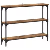 Konzolasztal Régi fa 100 x 22.5 x 75 cm Műgyanta fa és Fém