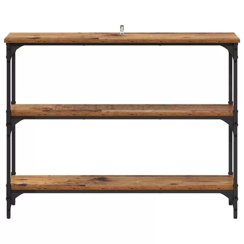 Konzolasztal Régi fa 100 x 22.5 x 75 cm Műgyanta fa és Fém