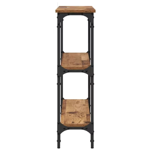 Konzolasztal Régi fa 100 x 22.5 x 75 cm Műgyanta fa és Fém