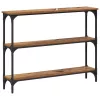 Konzolasztal Régi fa 100 x 22.5 x 75 cm Műgyanta fa és Fém