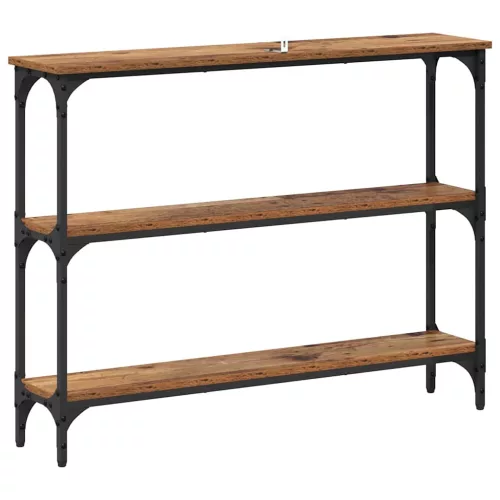 Konzolasztal Régi fa 100 x 22.5 x 75 cm Műgyanta fa és Fém