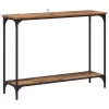Konzolasztal polcokkal Régi fa 101 x 30.5 x 75 cm Faanyag
