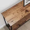 Konzolasztal polcokkal Régi fa 101 x 30.5 x 75 cm Faanyag