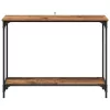 Konzolasztal polcokkal Régi fa 101 x 30.5 x 75 cm Faanyag