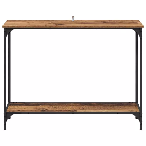 Konzolasztal polcokkal Régi fa 101 x 30.5 x 75 cm Faanyag
