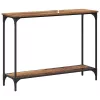 Konzolasztal polcokkal Régi fa 101 x 30.5 x 75 cm Faanyag
