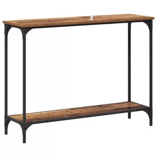 Konzolasztal polcokkal Régi fa 101 x 30.5 x 75 cm Faanyag