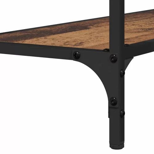 Konzolasztal polcokkal Régi fa 101 x 30.5 x 75 cm Faanyag