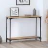 Konzolasztal kézműves tölgy 101 x 30.5 x 75 cm Faanyag