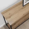 Konzolasztal kézműves tölgy 101 x 30.5 x 75 cm Faanyag