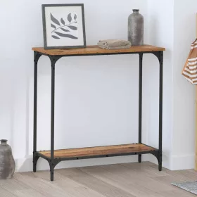 Konzolasztal polcokkal Régi fa 75 x 30.5 x 75 cm Faanyag