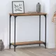 Konzolasztal polcokkal Régi fa 75 x 30.5 x 75 cm Faanyag