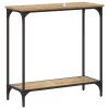 Konzolasztal polcokkal kézműves tölgy 75 x 30.5 x 75 cm Faanyag