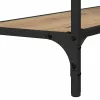 Konzolasztal polcokkal kézműves tölgy 75 x 30.5 x 75 cm Faanyag