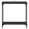 Konzolasztal polcokkal Musta tammi 75 x 30.5 x 75 cm Faanyag