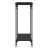 Konzolasztal polcokkal Musta tammi 75 x 30.5 x 75 cm Faanyag