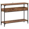 Konzolasztal polcokkal Régi fa 100 x 29 x 75 cm Faanyag