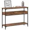 Konzolasztal polcokkal Régi fa 100 x 29 x 75 cm Faanyag