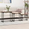 Fészkelt Kávézó Asztal 3 pcs Régi fa 50.5 x 35 x 53 cm Faanyag