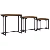 Fészkelt Kávézó Asztal 3 pcs Régi fa 50.5 x 35 x 53 cm Faanyag
