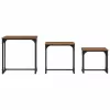 Fészkelt Kávézó Asztal 3 pcs Régi fa 50.5 x 35 x 53 cm Faanyag