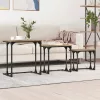Fészkelt Kávézó Asztal 3 pcs kézműves tölgy 50.5 x 35 x 53 cm