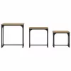Fészkelt Kávézó Asztal 3 pcs kézműves tölgy 50.5 x 35 x 53 cm