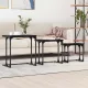 Fészkelt Kávézó Asztal 3 pcs Musta tammi 50.5 x 35 x 53 cm