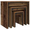 Fészkelt Kávézó Asztal 3 pcs Régi fa 60 x 35 x 56 cm Faanyag