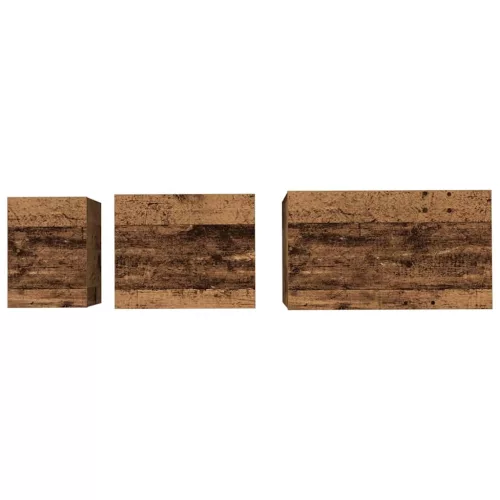 Fészkelt Kávézó Asztal 3 pcs Régi fa 60 x 35 x 56 cm Faanyag