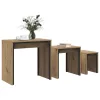 Fészkelt Kávézó Asztal 3 pcs kézműves tölgy 60 x 35 x 56 cm