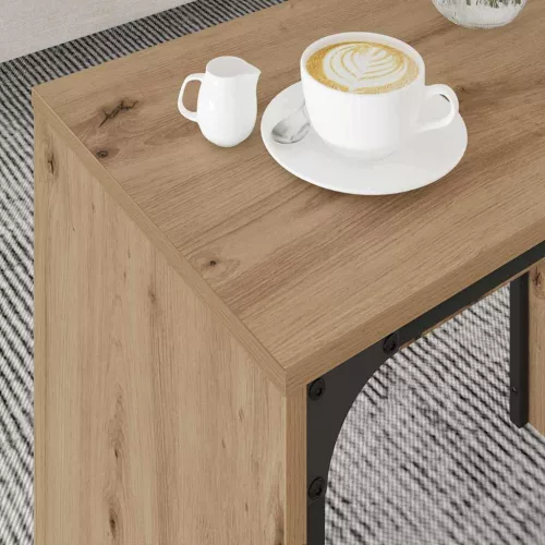 Fészkelt Kávézó Asztal 3 pcs kézműves tölgy 60 x 35 x 56 cm