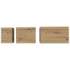Fészkelt Kávézó Asztal 3 pcs kézműves tölgy 60 x 35 x 56 cm